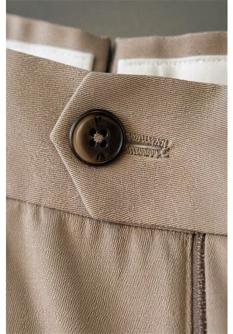 Pantalone PT Torino beige sartoriale con pinces e chiusura classica PT TORINO | Pantaloni | CO-ZSUFZA0CL10060